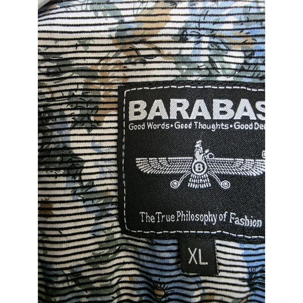 Barabas Shirt Mens XL‎ Multicolor Floral Long Sleeve Button Front Cotton Casual